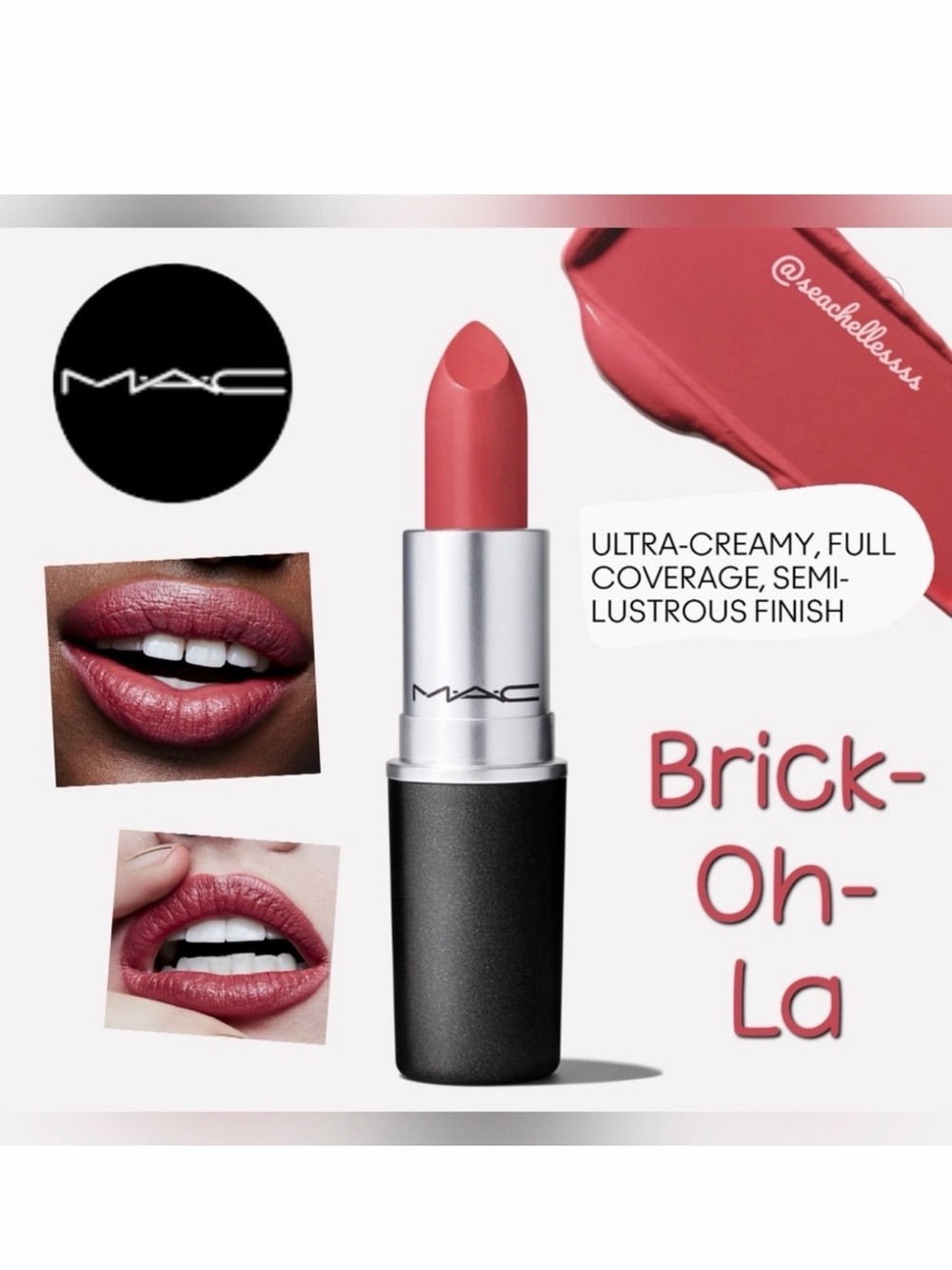 Brick-O-La Mac Cosmetics Amplified Lipstick Brand New in Box Authentic